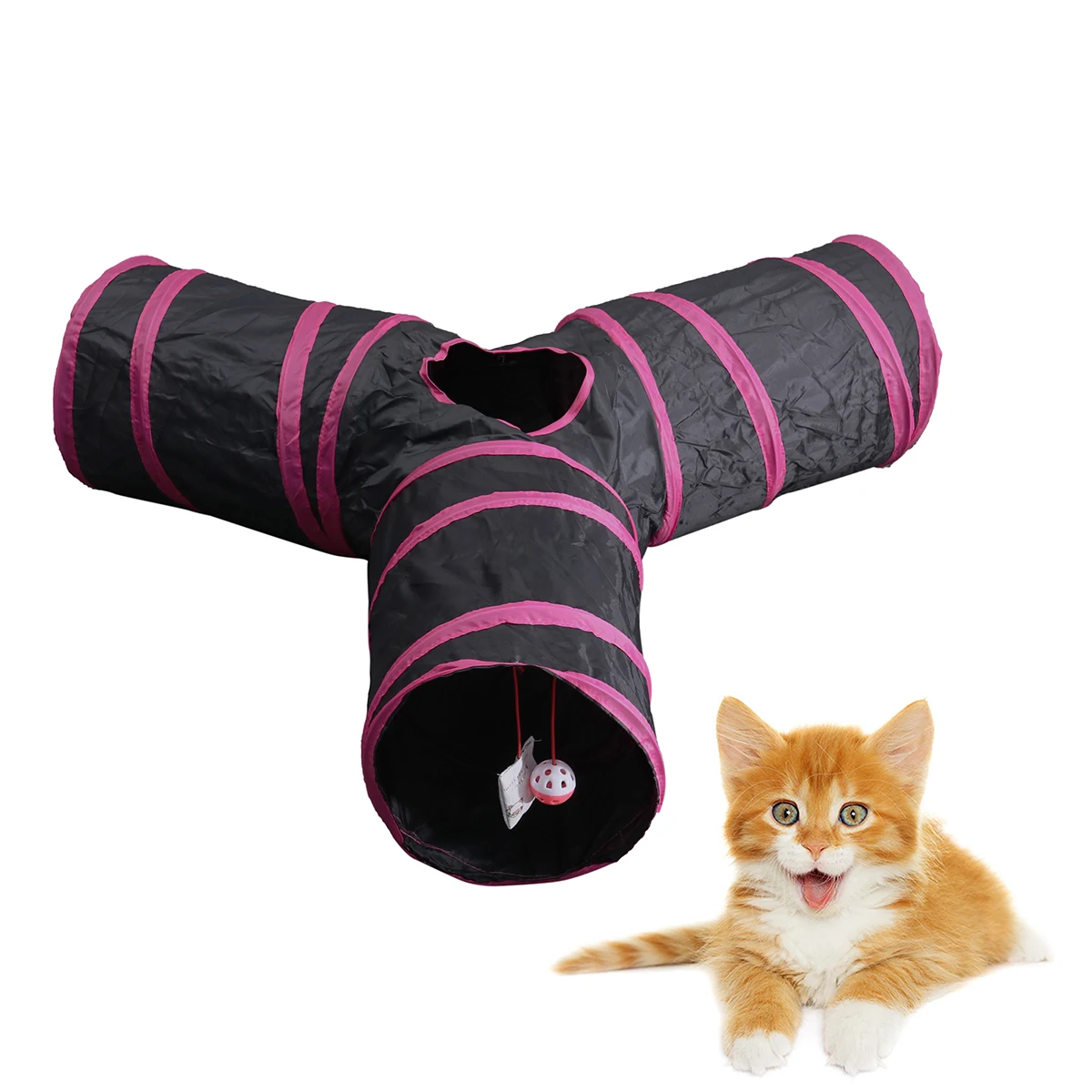 Foldable Pet 3 Way Tunnel Rose Red Black Tear-Resistant Cat Guinea Small Animal House Crinkle Lure Channel
Foldable Pet 3 Way Tunnel Rose Red Black Tear-Resistant Cat Guinea Small Animal House Crinkle Lure Channel
