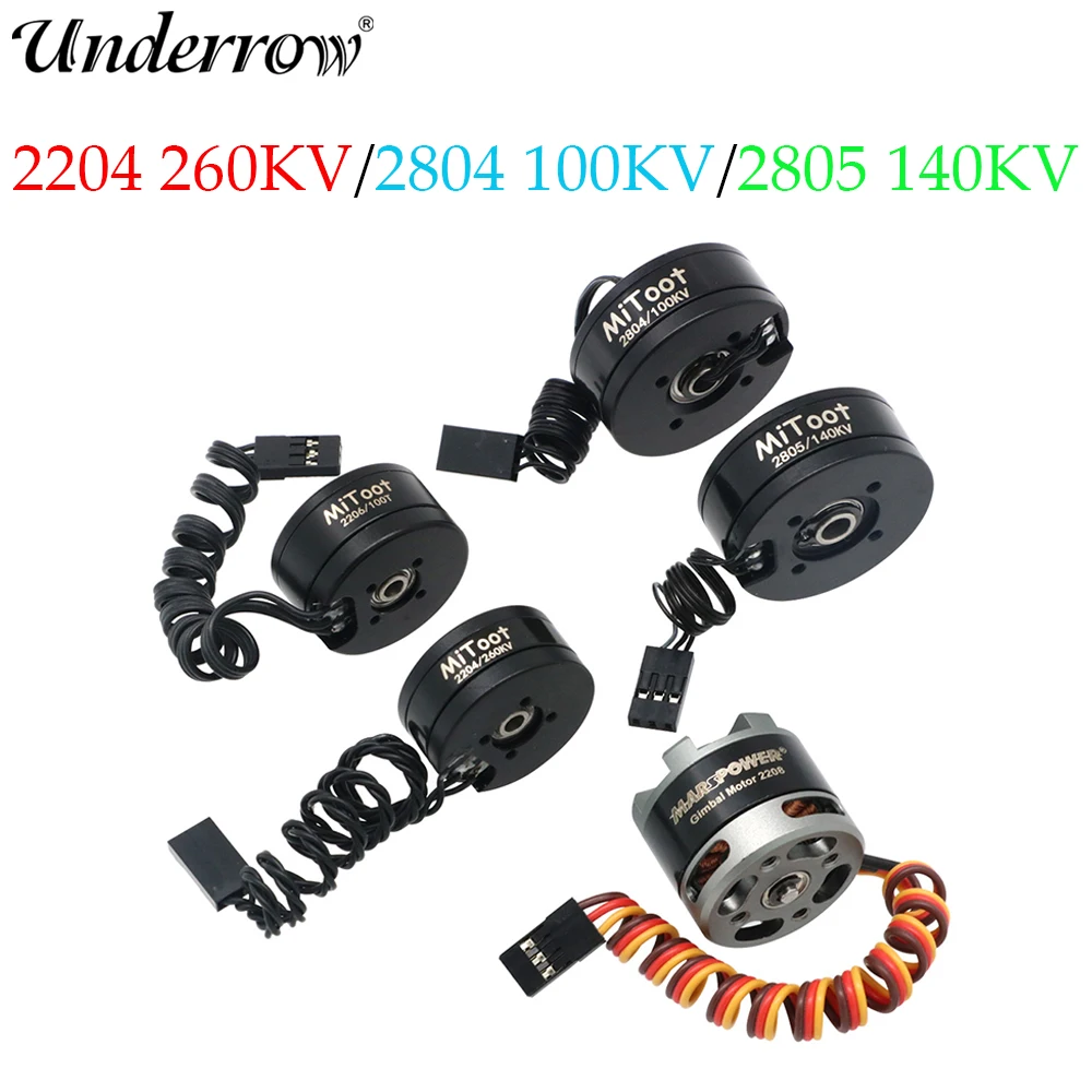 Mitoot Brushless Gimbal Motor 2208 80T/ 2204 260KV / 2804 100KV / 2805 140KV / 2206 100T For CNC Digital Camera Mount FPV
Mitoot Brushless Gimbal Motor 2208 80T/ 2204 260KV / 2804 100KV / 2805 140KV / 2206 100T For CNC Digital Camera Mount FPV