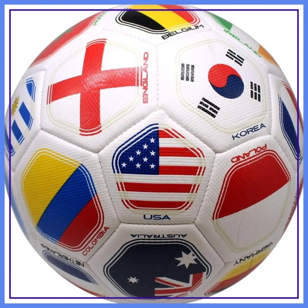 World Flags Soccer Ball Size 5 Training Outdoor PVC Durable
World Flags Soccer Ball Size 5 Training Outdoor PVC Durable