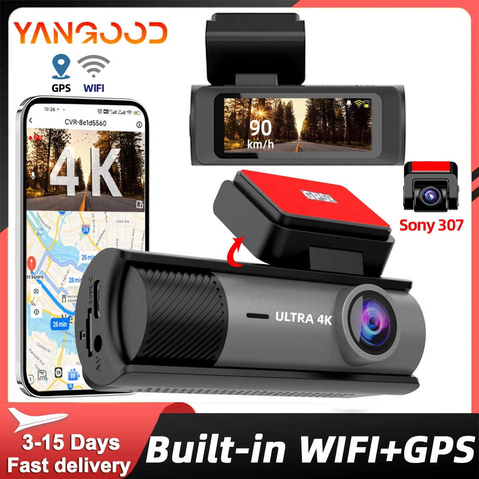 Yangood 4K Dashcam With Built-in GPS WiFi Car DVR Support 1080P Rear Camera Night Vision WDR 24H Parking Monitor Auto Black Box
Yangood 4K Dashcam With Built-in GPS WiFi Car DVR Support 1080P Rear Camera Night Vision WDR 24H Parking Monitor Auto Black Box