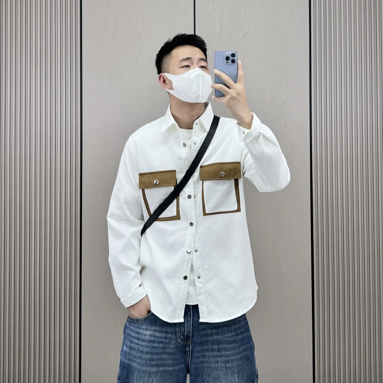 Retro Loose Casual Shirt Color-Block Long Sleeve Patchwork Men's Japanese New Style Trendy Fashion Jacket JJ1295
Retro Loose Casual Shirt Color-Block Long Sleeve Patchwork Men's Japanese New Style Trendy Fashion Jacket JJ1295