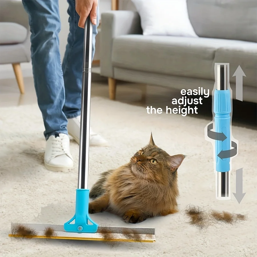 Carpet Rake, Pet Hair Remover for Sofas, Furniture, Carpets, Car Seats, Cat and Dog Hair Removal Broom with Adjustable Handle
Carpet Rake, Pet Hair Remover for Sofas, Furniture, Carpets, Car Seats, Cat and Dog Hair Removal Broom with Adjustable Handle