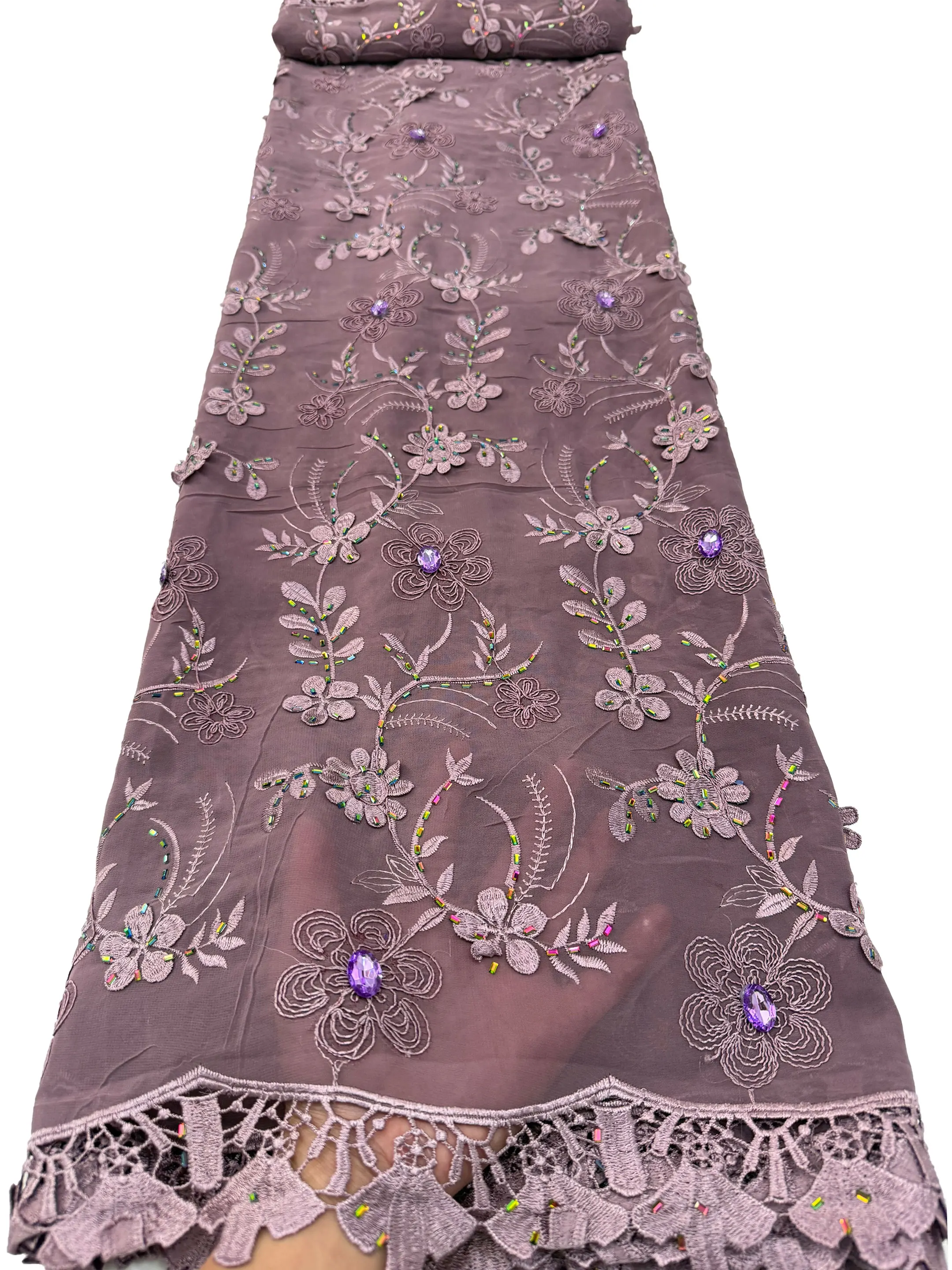 2026 Luxury African Chiffon Lace water soluble with Stones Fabric High Quality Nigerian 5Yards For Women Wedding Dresses Sewing
2026 Luxury African Chiffon Lace water soluble with Stones Fabric High Quality Nigerian 5Yards For Women Wedding Dresses Sewing