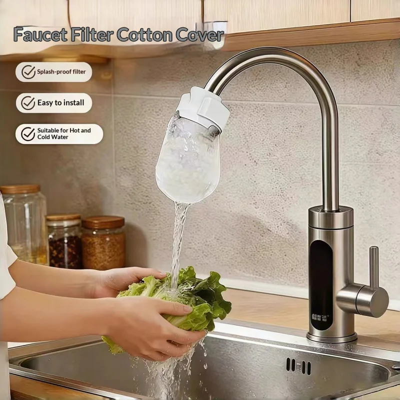 50pcs Disposable Faucet Filter Cotton with 5 Straps - Home Water Purifier Impurities Scale & Sediment Filter Suitable for Kitche
50pcs Disposable Faucet Filter Cotton with 5 Straps - Home Water Purifier Impurities Scale & Sediment Filter Suitable for Kitche