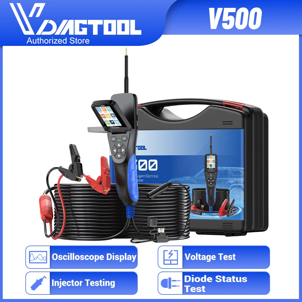 VDIAGTOOL V500 Car Power Circuit Probe Voltage Automotive Circuit Tester Battery Diagnostic Tool Breaker Finder Injector Test
VDIAGTOOL V500 Car Power Circuit Probe Voltage Automotive Circuit Tester Battery Diagnostic Tool Breaker Finder Injector Test