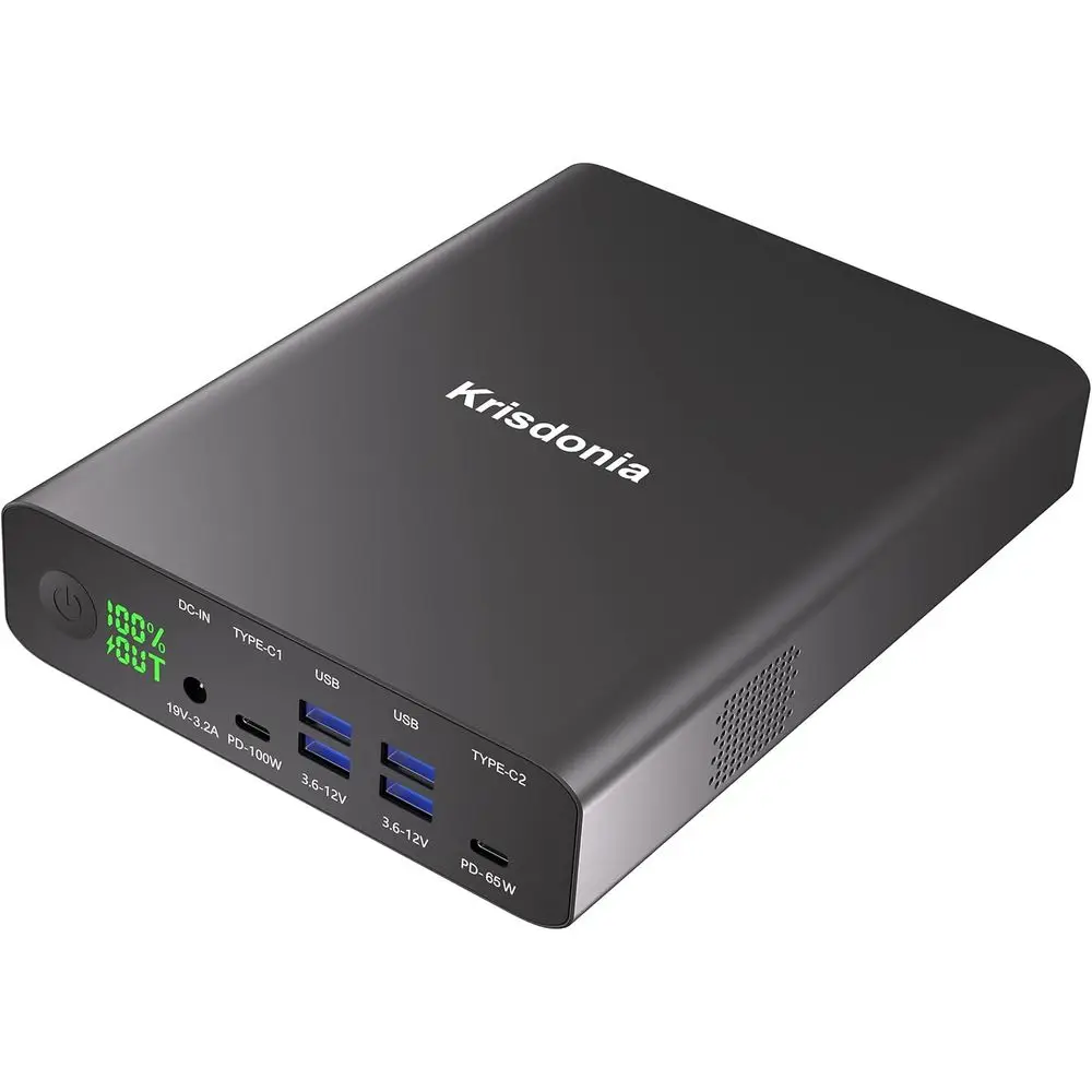 100W USB-C 64000mAh Power Bank with Dual PD Ports and 4 USB-A for Laptops, Tablets, and More
100W USB-C 64000mAh Power Bank with Dual PD Ports and 4 USB-A for Laptops, Tablets, and More