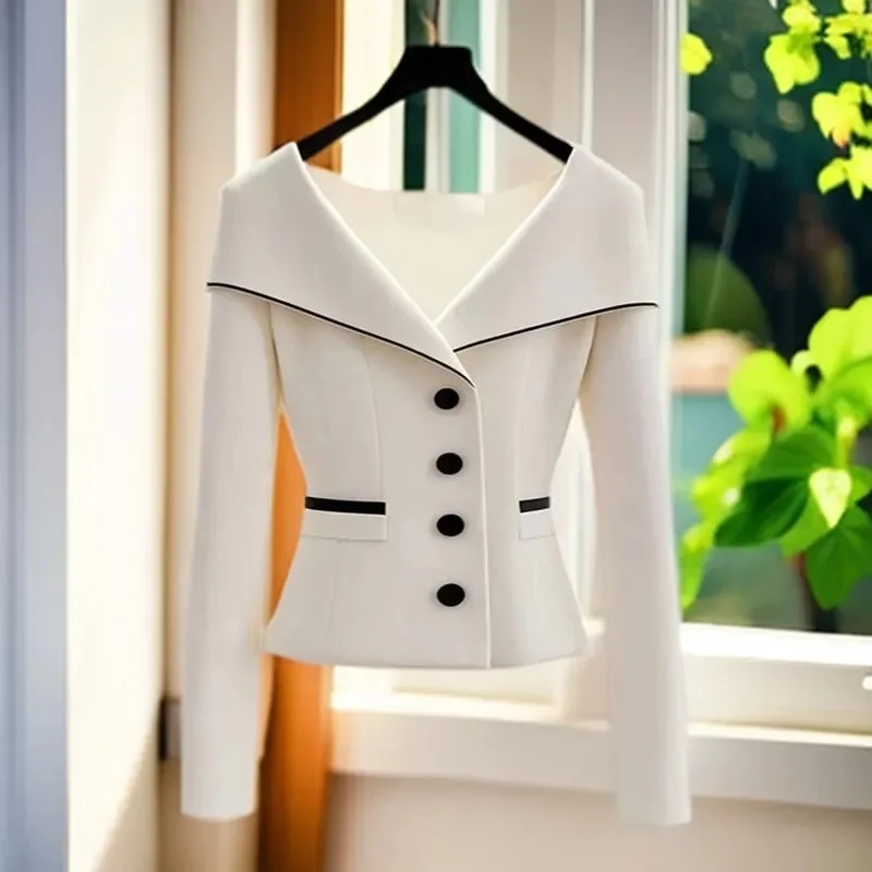 Spring Autumn WOMEN Jacket Fashion Elegant White Small Fragrant Coat Female Long Sleeve Top High End Luxury Designer Clothes
Spring Autumn WOMEN Jacket Fashion Elegant White Small Fragrant Coat Female Long Sleeve Top High End Luxury Designer Clothes