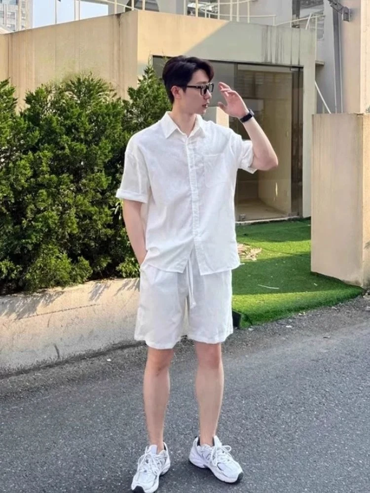 Men's Plus Size Linen Blend 2 Piece Set Summer Casual Short Sleeve Shirt Shorts Outfit Big and Tall Breathable Loose Fit
Men's Plus Size Linen Blend 2 Piece Set Summer Casual Short Sleeve Shirt Shorts Outfit Big and Tall Breathable Loose Fit