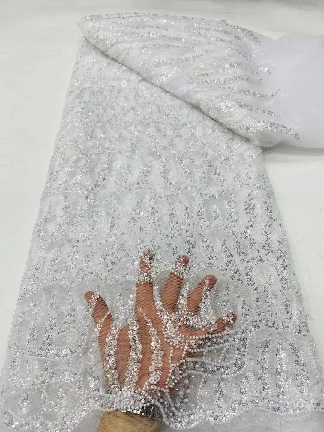 Latest Luxury White French Handmade Beads Lace Fabric 2023 High Quality African Sequins Tubebeads Lace Fabric For Party KDP23239
Latest Luxury White French Handmade Beads Lace Fabric 2023 High Quality African Sequins Tubebeads Lace Fabric For Party KDP23239