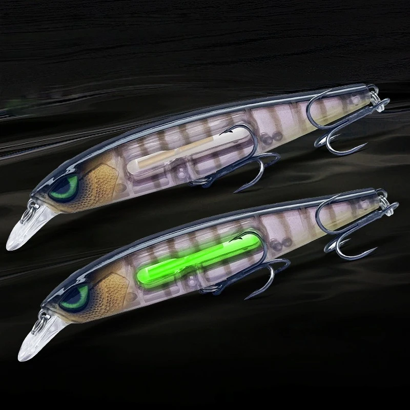 In Stock 3D Floating Diving Minnow Rattle Glow Night Fishing Bionic Hardbait Bass Trout Seabass Fresh Saltwater Fishing Tackle
In Stock 3D Floating Diving Minnow Rattle Glow Night Fishing Bionic Hardbait Bass Trout Seabass Fresh Saltwater Fishing Tackle