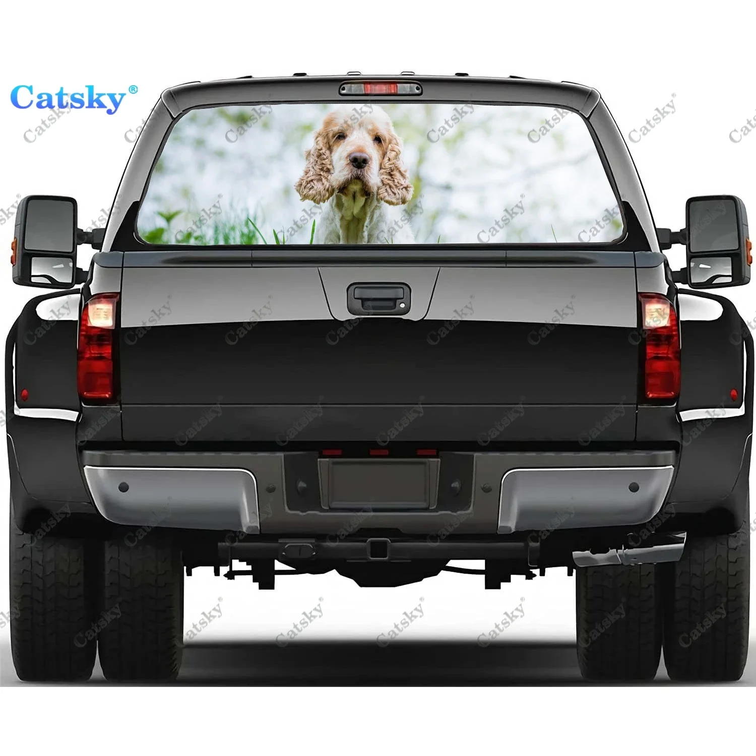 English Cocker Spaniel Rear Window Decals for Truck,Pickup Window Decal,Rear Window Tint Graphic Perforated Vinyl Truck Stickers
English Cocker Spaniel Rear Window Decals for Truck,Pickup Window Decal,Rear Window Tint Graphic Perforated Vinyl Truck Stickers