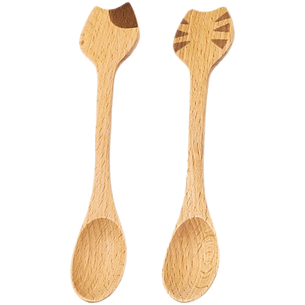 2 Pcs Wooden Cat Spoon Cute Teaspoon for Jars Multipurpose Kitchen Utensils Smooth Edges Wood Material
2 Pcs Wooden Cat Spoon Cute Teaspoon for Jars Multipurpose Kitchen Utensils Smooth Edges Wood Material