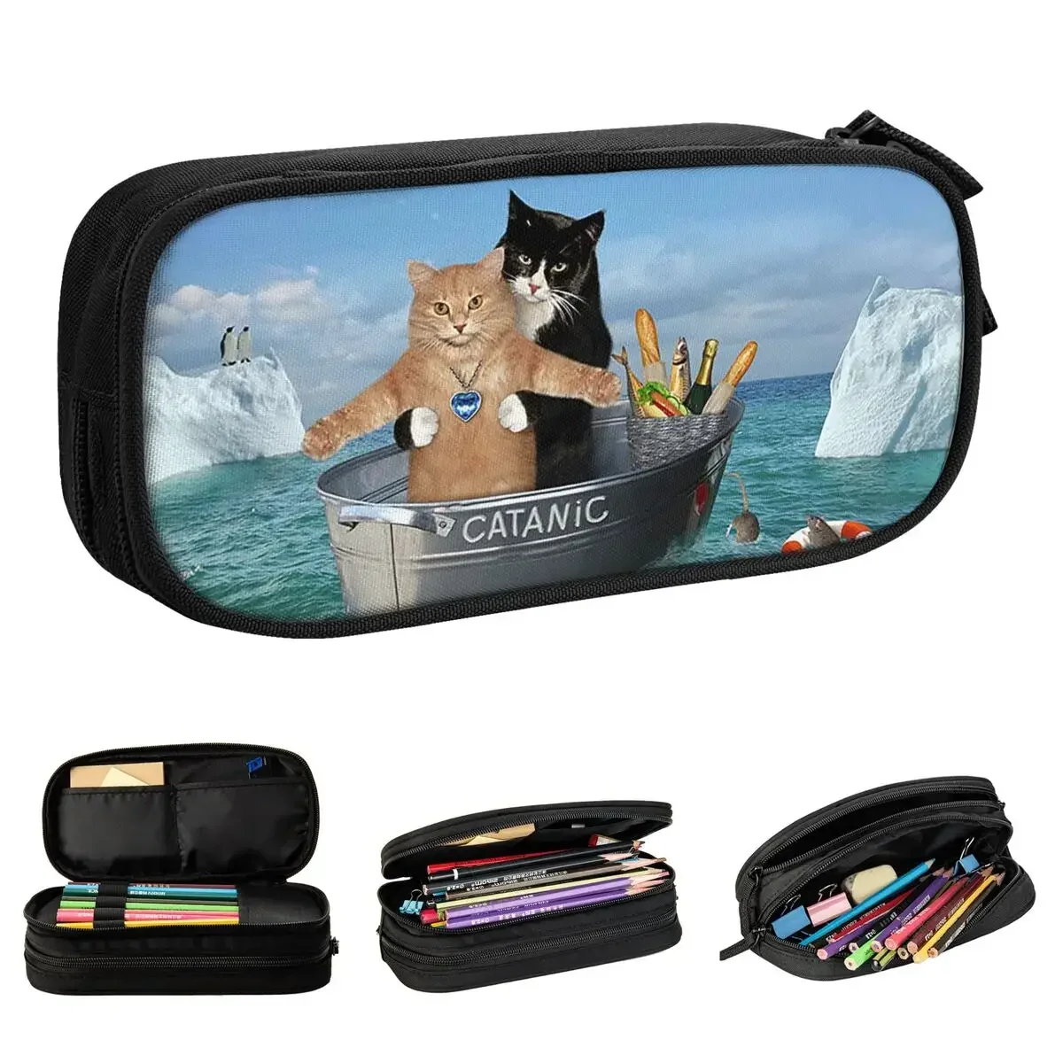 Funny Catanic Cats Pencil Case Animal Cat Pencilcases Pen Box for Student Big Capacity Bag School Supplies Gifts Stationery
Funny Catanic Cats Pencil Case Animal Cat Pencilcases Pen Box for Student Big Capacity Bag School Supplies Gifts Stationery