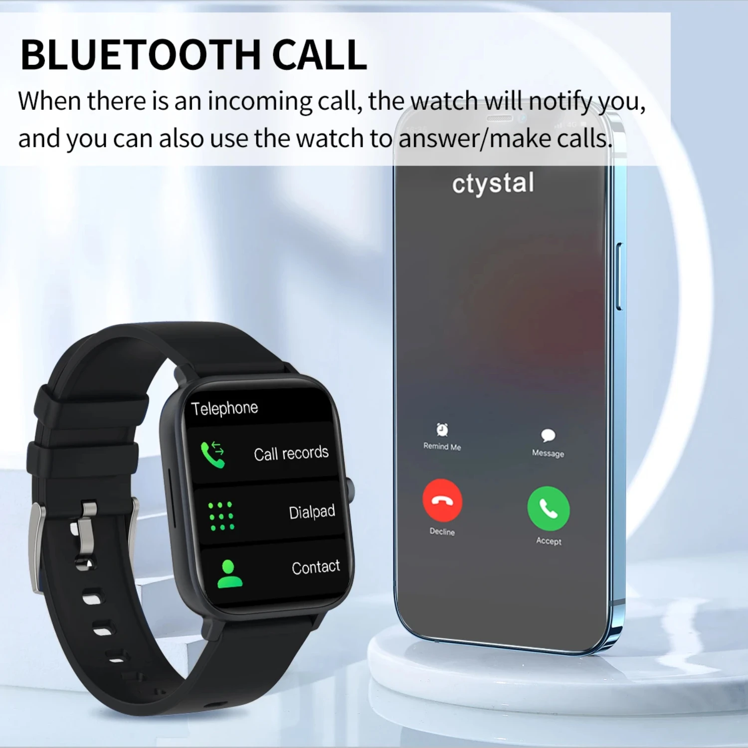 Bluetooth Call Smart Watch 1.7 Inch Full Multi Sports Modes Sleep 24H Heart Rate Monitoring Waterproof Smartwatch
Bluetooth Call Smart Watch 1.7 Inch Full Multi Sports Modes Sleep 24H Heart Rate Monitoring Waterproof Smartwatch