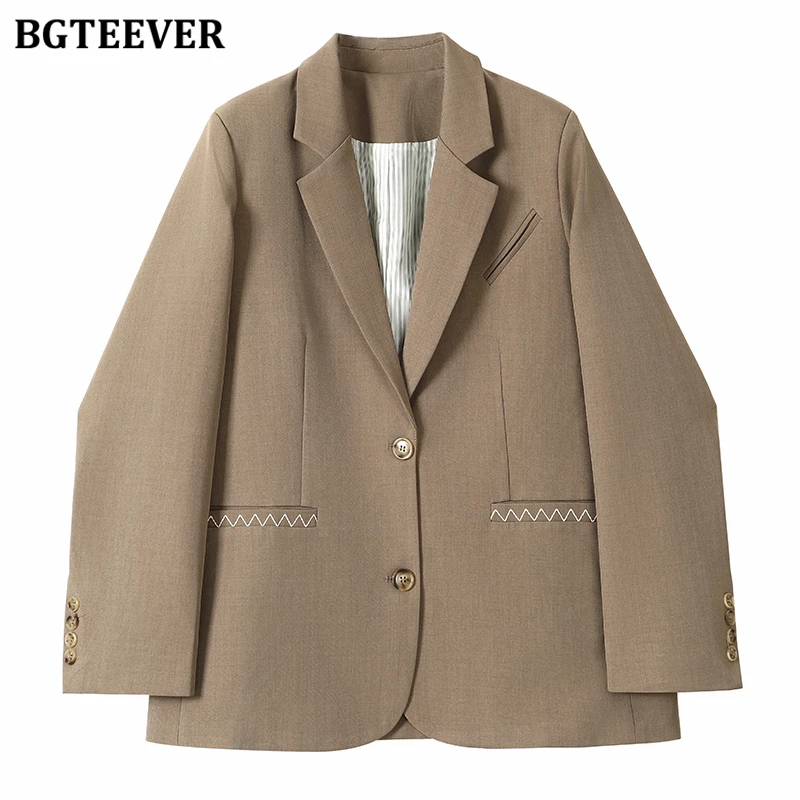 BGTEEVER Vintage Long Sleeve Women Blazer Stylish Notched Collar Single-breasted Female Suit Jackets
BGTEEVER Vintage Long Sleeve Women Blazer Stylish Notched Collar Single-breasted Female Suit Jackets