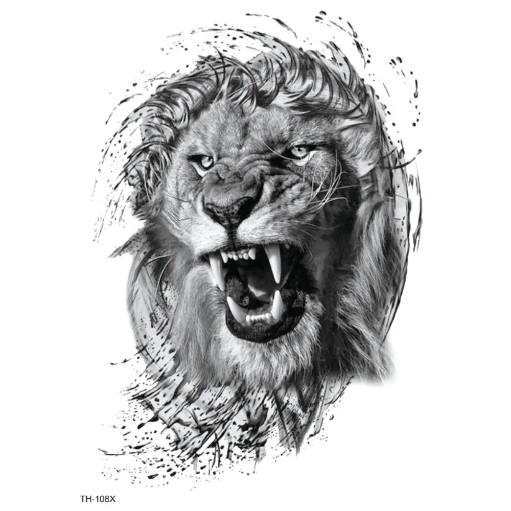 Wash Painting Style Men's Temporary Tattoos Water Transfer Decals Waterproof Tiger Lion Wolf Tattoo Stickers Instant
Wash Painting Style Men's Temporary Tattoos Water Transfer Decals Waterproof Tiger Lion Wolf Tattoo Stickers Instant