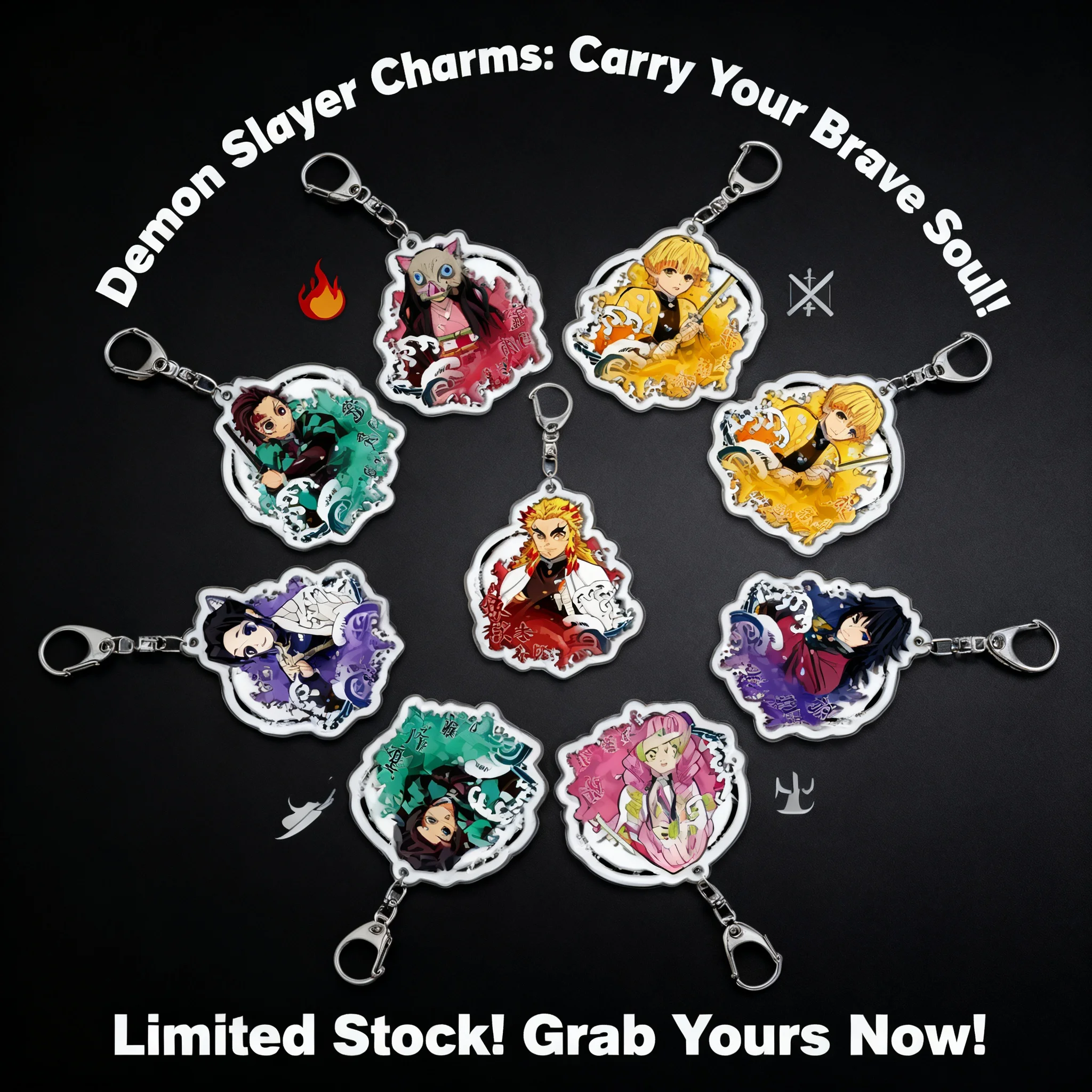 Demon Slayer Kimetsu no Yaiba Tanjiro Kamado Nezuko Kamado Anime Keychain Acrylic Charm Merchandise Gift Cross Border Ready
Demon Slayer Kimetsu no Yaiba Tanjiro Kamado Nezuko Kamado Anime Keychain Acrylic Charm Merchandise Gift Cross Border Ready