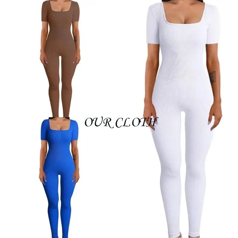 Short Sleeves Fitness Romper Suits Clothes Women Jumpsuit Square Collar Top Y1AC
Short Sleeves Fitness Romper Suits Clothes Women Jumpsuit Square Collar Top Y1AC