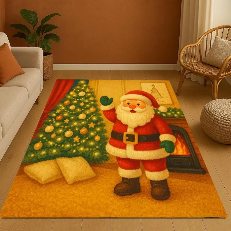 Cozy Christmas Santa Rug,Festive Holiday Decor Santa Claus, Tree Fireplace Design,Non-Slip Mat for Kids’ Rooms or Living Space
Cozy Christmas Santa Rug,Festive Holiday Decor Santa Claus, Tree Fireplace Design,Non-Slip Mat for Kids’ Rooms or Living Space