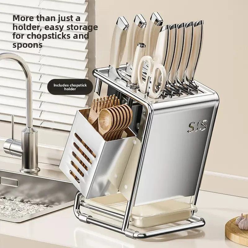 Stainl Steel Kitchen Knife Holder Multi-Function Inteated Chopstis Cage Knife Storage Ra for Kitchen Countertop
Stainl Steel Kitchen Knife Holder Multi-Function Inteated Chopstis Cage Knife Storage Ra for Kitchen Countertop