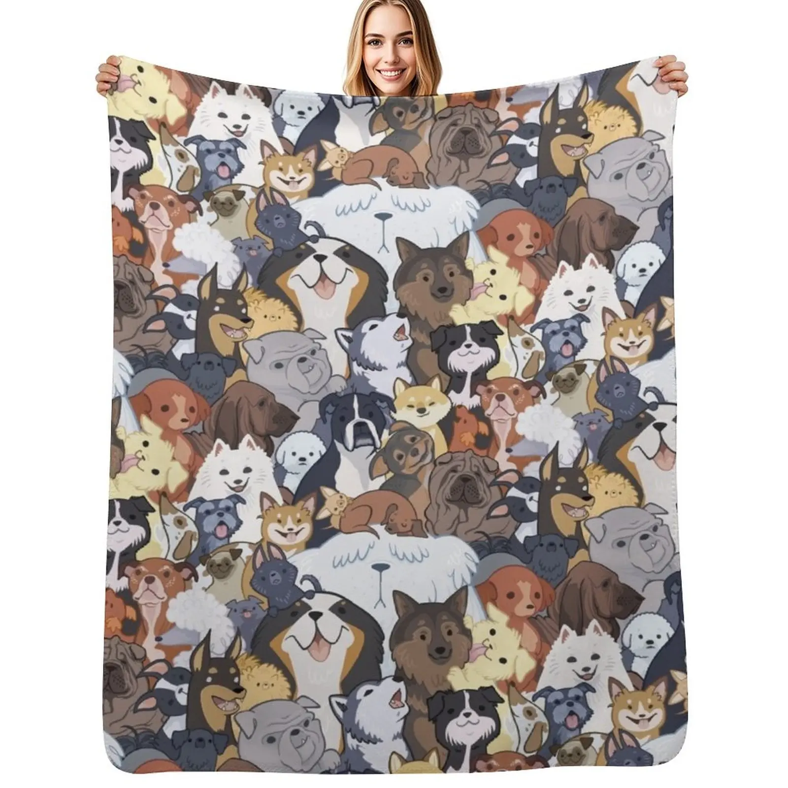 Pupper Party Throw Blanket Summer Cool Breathable Blanket for Sleeping
Pupper Party Throw Blanket Summer Cool Breathable Blanket for Sleeping