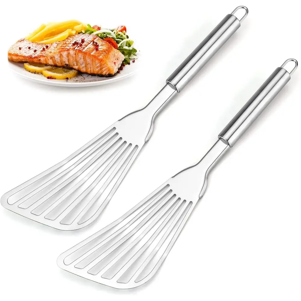 Premium 2-Piece Stainless Steel Turner and Cooking Grilling Spatula
Premium 2-Piece Stainless Steel Turner and Cooking Grilling Spatula