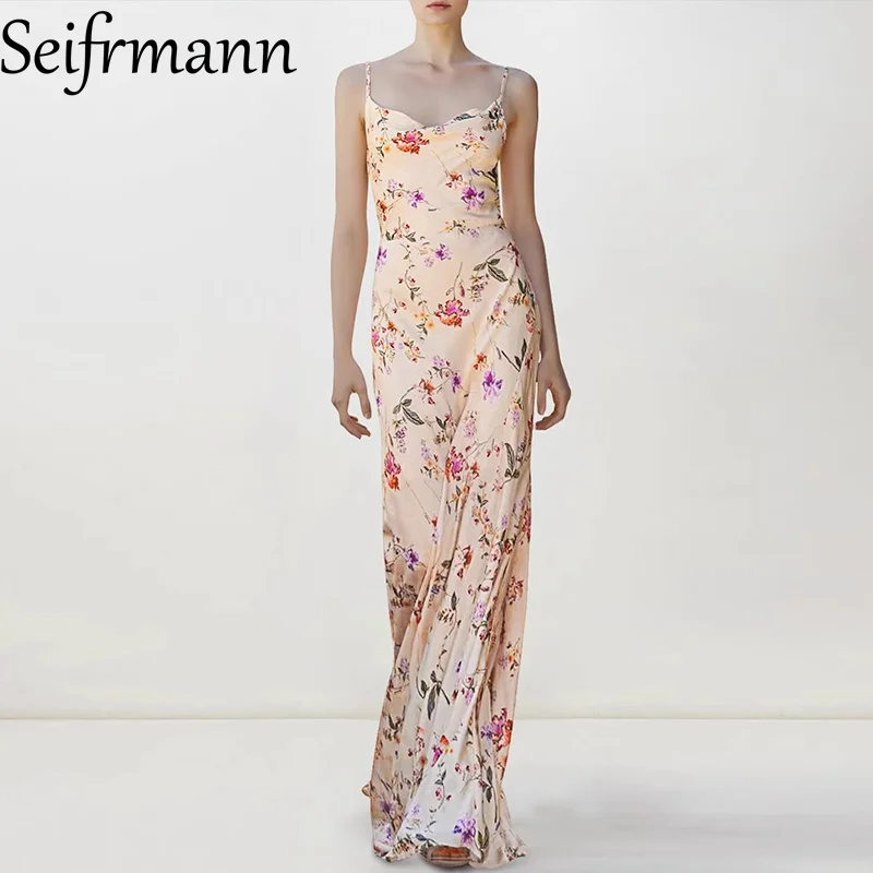 Seifrmann Floral-Print Sling Slim Dress Sexy Spaghetti Strap Backless High-End Temperament Long Dresses
Seifrmann Floral-Print Sling Slim Dress Sexy Spaghetti Strap Backless High-End Temperament Long Dresses