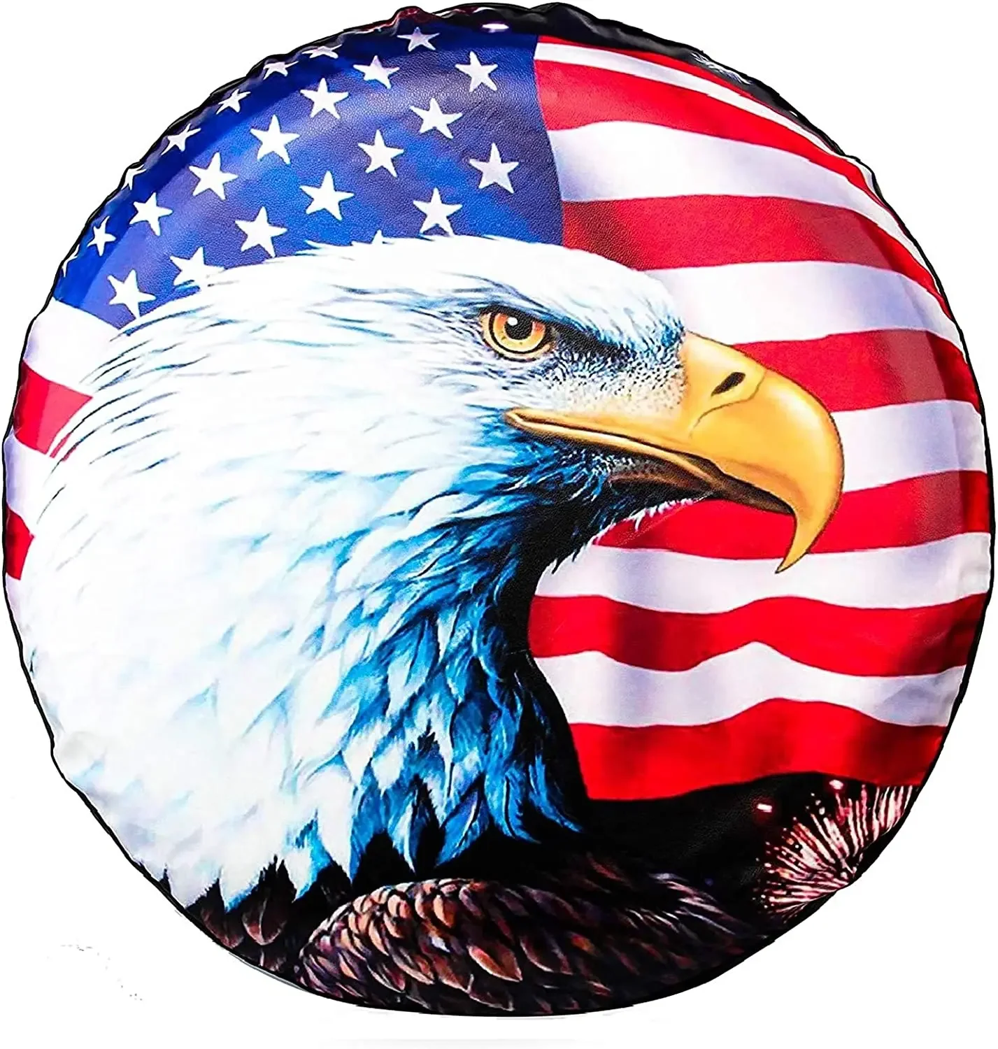 Spare Tire Cover, Wheel Cover with American Flag Eagle PVC Leather Waterproof Dust-Proof Universal Fit for Camper and Vehicle
Spare Tire Cover, Wheel Cover with American Flag Eagle PVC Leather Waterproof Dust-Proof Universal Fit for Camper and Vehicle