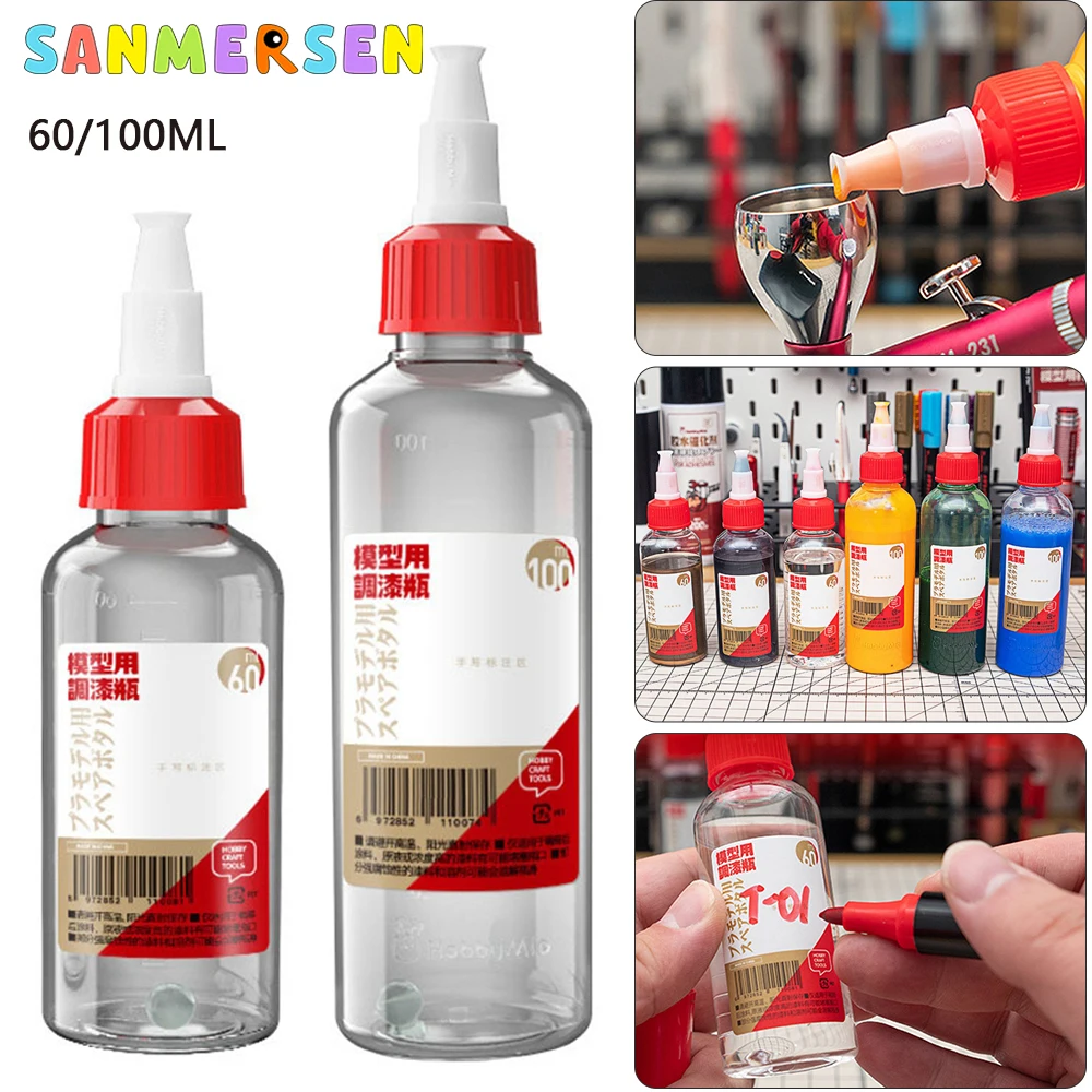 60/100ml Paint Mixing Bottles for Model Spray Coloring Dispenser Paint Thinning Liquid Dispensing Bottle for Model Art DIY Tool
60/100ml Paint Mixing Bottles for Model Spray Coloring Dispenser Paint Thinning Liquid Dispensing Bottle for Model Art DIY Tool