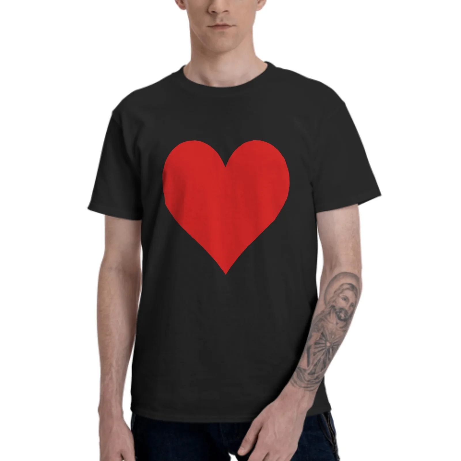 Love Men's T-shirt printed round neck short-sleeved loose T-shirt Street shooting spring and summer men's handsome clothing
Love Men's T-shirt printed round neck short-sleeved loose T-shirt Street shooting spring and summer men's handsome clothing
