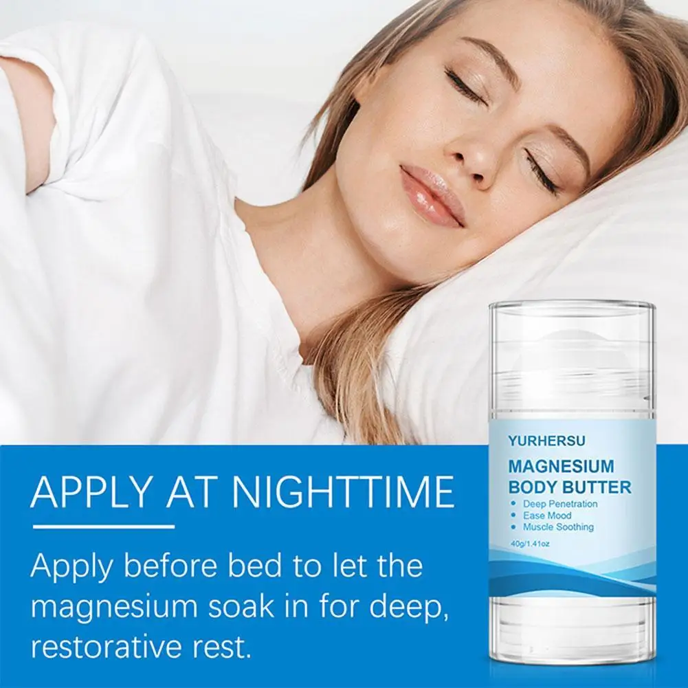 40g Magnesium Body Moisturizing Stick For Soothing Sleep, Skin Moisturizing And Soothing Joint Care Cream Stick
40g Magnesium Body Moisturizing Stick For Soothing Sleep, Skin Moisturizing And Soothing Joint Care Cream Stick