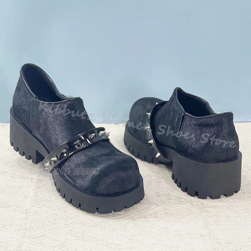 Furry Big Head Pumps Rivets Solid Color Slip-On Novelty Luxury Sexy Fashion Concise Elegant Men Women Shoes Chunky Heels Newest
Furry Big Head Pumps Rivets Solid Color Slip-On Novelty Luxury Sexy Fashion Concise Elegant Men Women Shoes Chunky Heels Newest