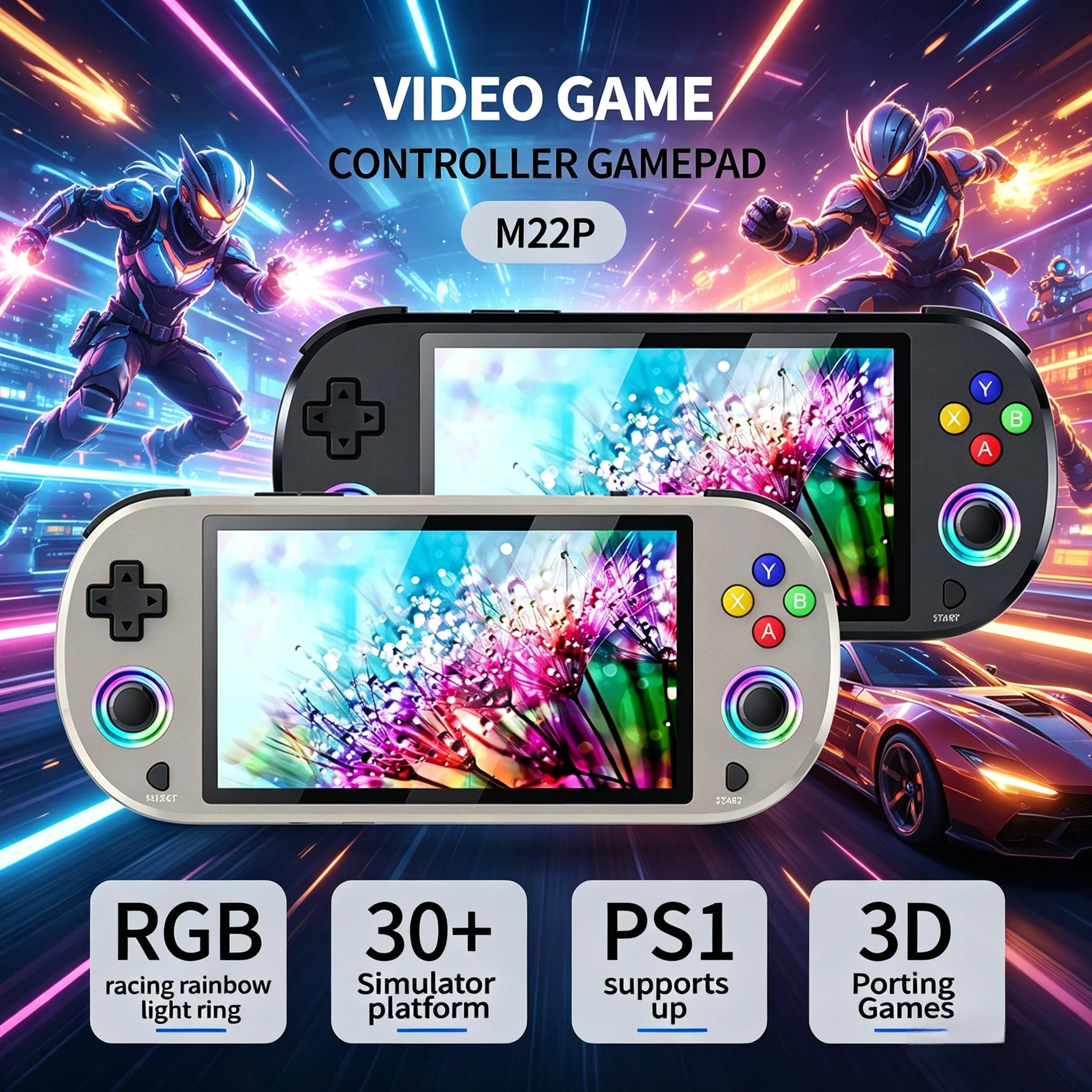 M22 Pro Portable Pocket Retro Handheld Video Game Console 5.0 Inch HD IPS Screen 1920*1080 Display Support LINUX Emuelec 4.3
M22 Pro Portable Pocket Retro Handheld Video Game Console 5.0 Inch HD IPS Screen 1920*1080 Display Support LINUX Emuelec 4.3