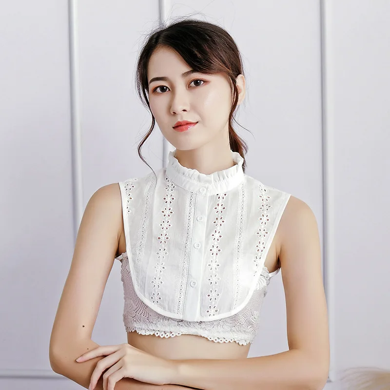Linbaiway Women Stand Ruffle Lace Chiffon Fake Collar Detachable False Collar Adult Sweater Blouse Top Removable Faux Collar
Linbaiway Women Stand Ruffle Lace Chiffon Fake Collar Detachable False Collar Adult Sweater Blouse Top Removable Faux Collar