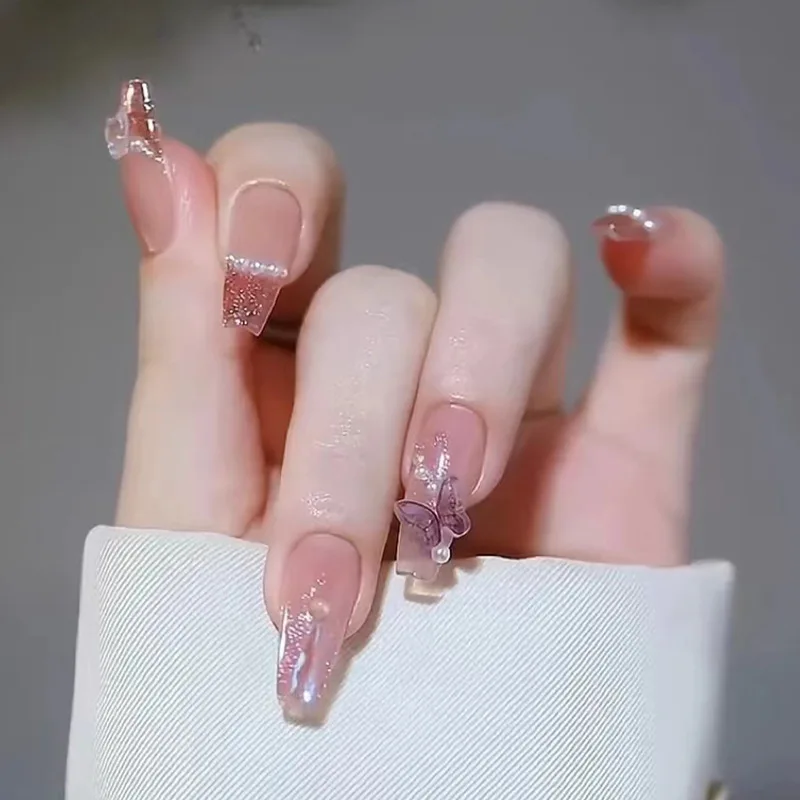 24pc Pink Glitter Nails 3D Butterfly Designs Euro Press-Ons Instagram-Worthy Style Long Length & Mix Sizes Fake Nails Set
24pc Pink Glitter Nails 3D Butterfly Designs Euro Press-Ons Instagram-Worthy Style Long Length & Mix Sizes Fake Nails Set