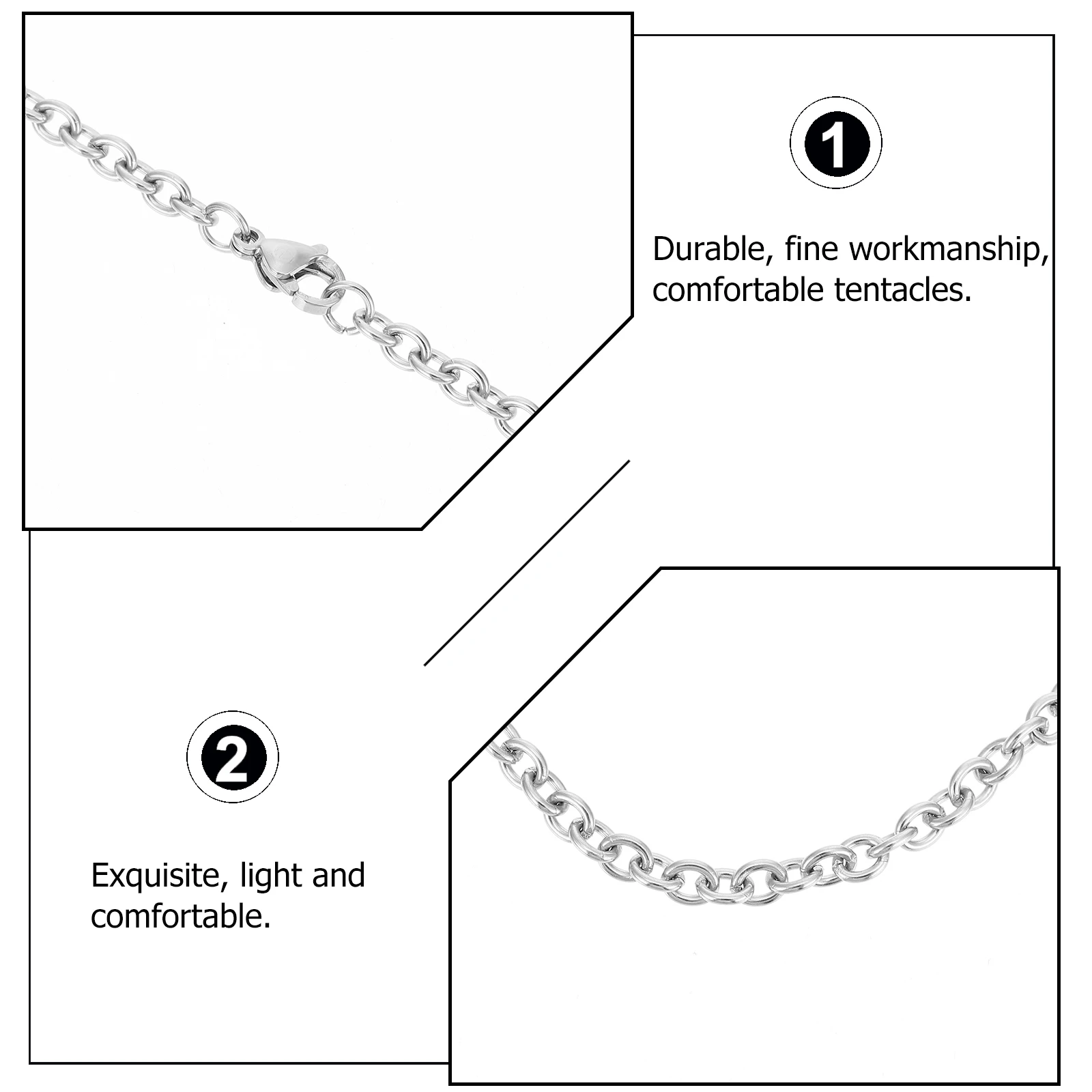 4 Pcs Titanium Steel O-shaped Chain Accessories Jewelry Making Findings Links for Chains DIY Necklaces
4 Pcs Titanium Steel O-shaped Chain Accessories Jewelry Making Findings Links for Chains DIY Necklaces