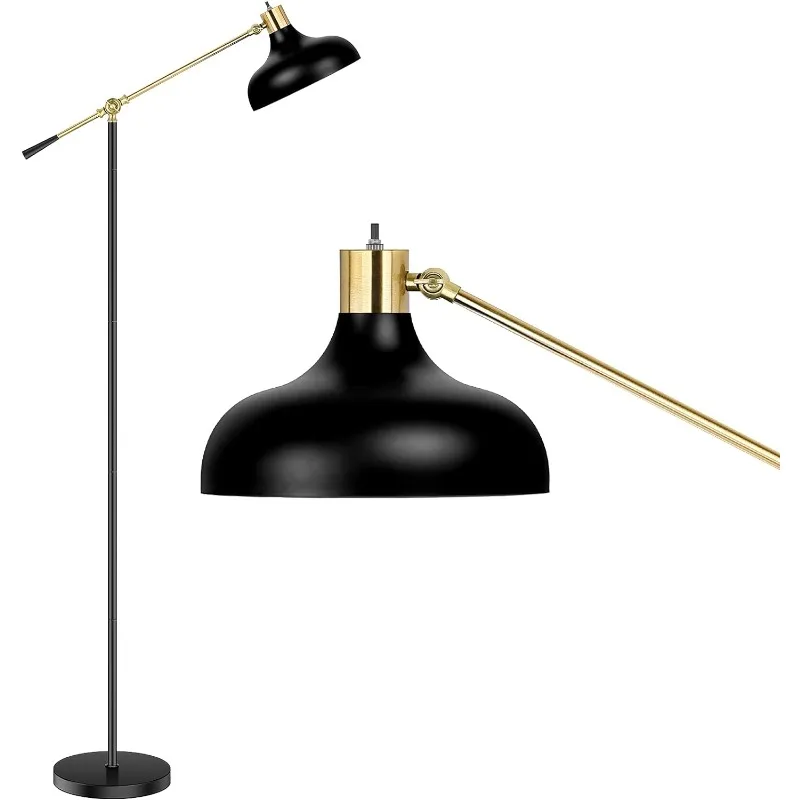Industrial Floor Lamp For Bedrooms - Black Rustic Reading Lamp, 180°Adjustable Arm & Head Antique Indoor Standing Lamp
Industrial Floor Lamp For Bedrooms - Black Rustic Reading Lamp, 180°Adjustable Arm & Head Antique Indoor Standing Lamp