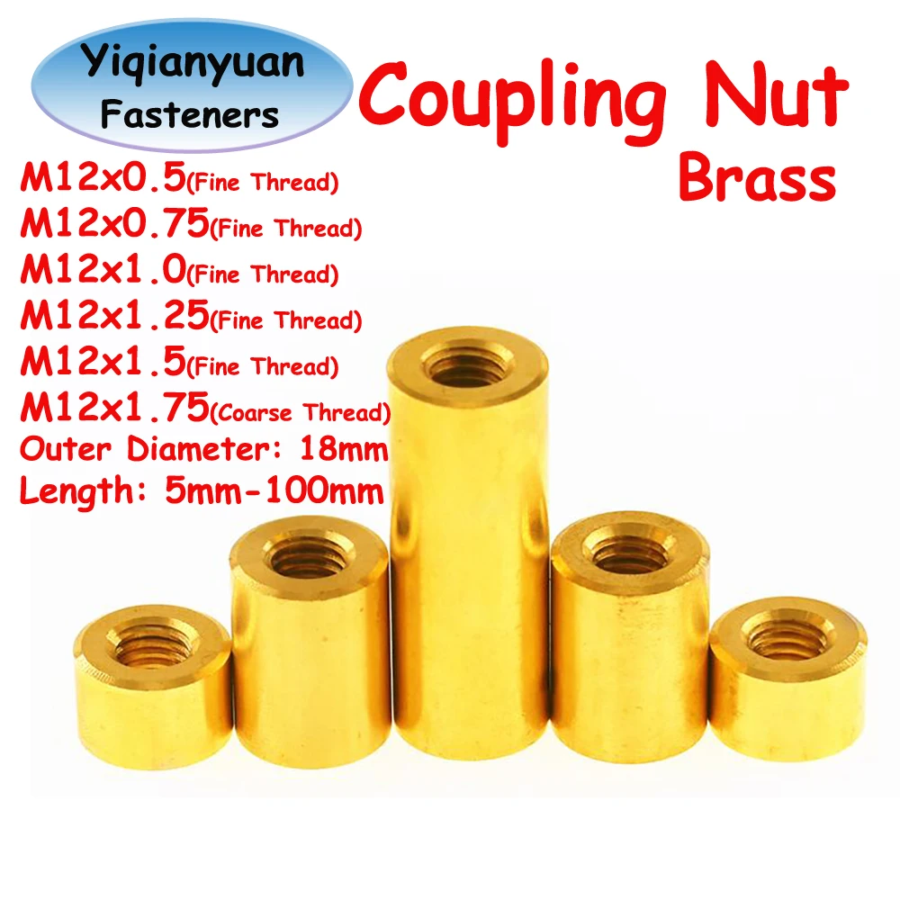 Yiqianyuan M12 круглые латунные промежуточные удлиненные длинные медные шпильки L = 5 мм до 100 мм OD = 18 мм грубая резьба/мелкая резьба
Yiqianyuan M12 круглые латунные промежуточные удлиненные длинные медные шпильки L = 5 мм до 100 мм OD = 18 мм грубая резьба/мелкая резьба