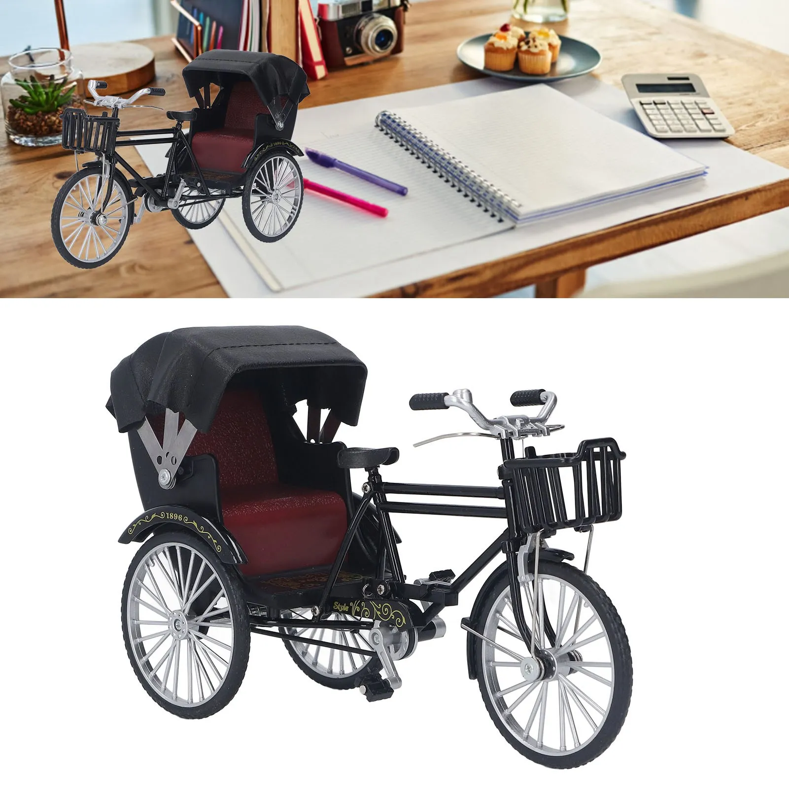 ZK20 Rickshaw Model Retro Design Decorative Interesting Alloy 3 Wheel Rickshaw Desktop Ornament for Decoration
ZK20 Rickshaw Model Retro Design Decorative Interesting Alloy 3 Wheel Rickshaw Desktop Ornament for Decoration