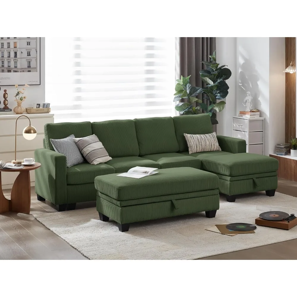 Corduroy Modular Sectional Couch with Ottoman Chaise, L/U Shaped Sleeper Sofa for Living Room, Apartment, Lounge, Modern Armres
Corduroy Modular Sectional Couch with Ottoman Chaise, L/U Shaped Sleeper Sofa for Living Room, Apartment, Lounge, Modern Armres