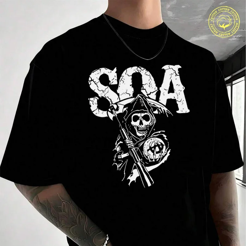 Мотоциклетная футболка с логотипом SOA, мужская и женская летняя хлопковая футболка, повседневная базовая футболка с короткими рукавами, унисекс, топы
Мотоциклетная футболка с логотипом SOA, мужская и женская летняя хлопковая футболка, повседневная базовая футболка с короткими рукавами, унисекс, топы