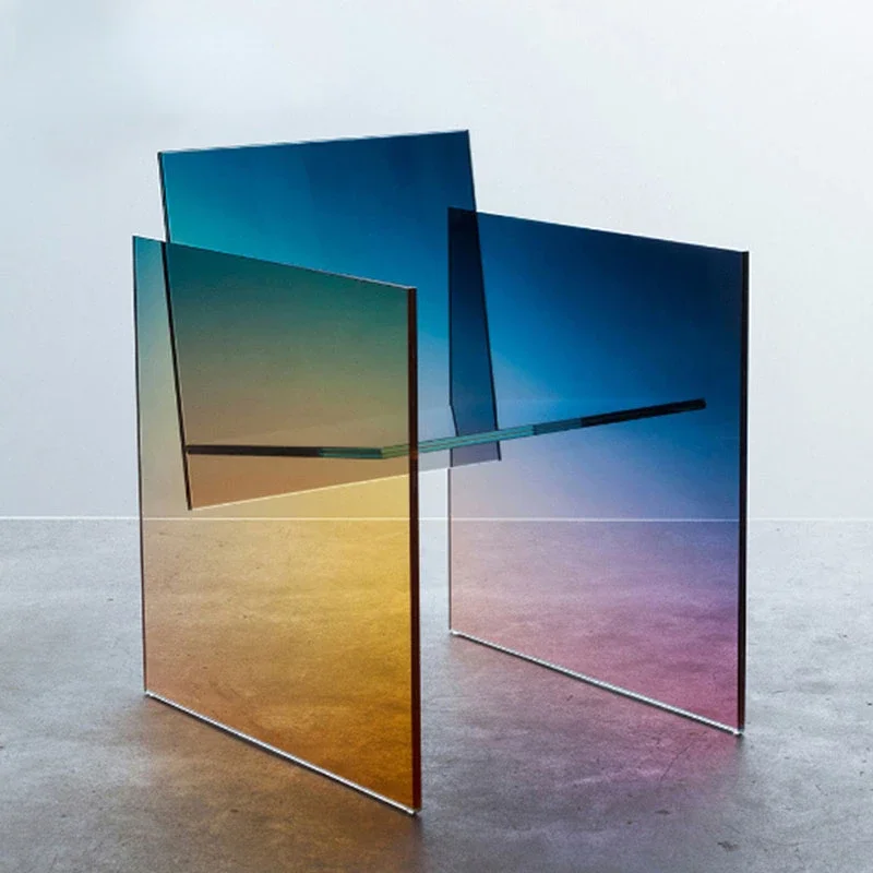 Simple Transparent Acrylic Gradient Rainbow Leisure Chair Creative Designer Art Color Card Restaurant Coffee Chair
Simple Transparent Acrylic Gradient Rainbow Leisure Chair Creative Designer Art Color Card Restaurant Coffee Chair