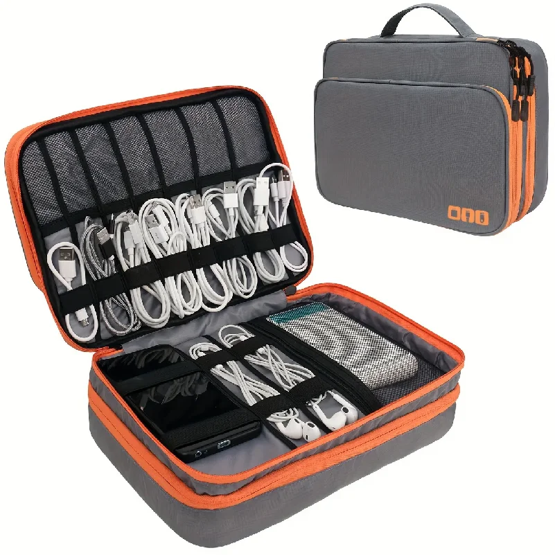 Portable USB Data Line Charger Storage Bag Travel Multi Layer Cable Organizer Cable Storage Bag Digital Electronic Organizer
Portable USB Data Line Charger Storage Bag Travel Multi Layer Cable Organizer Cable Storage Bag Digital Electronic Organizer