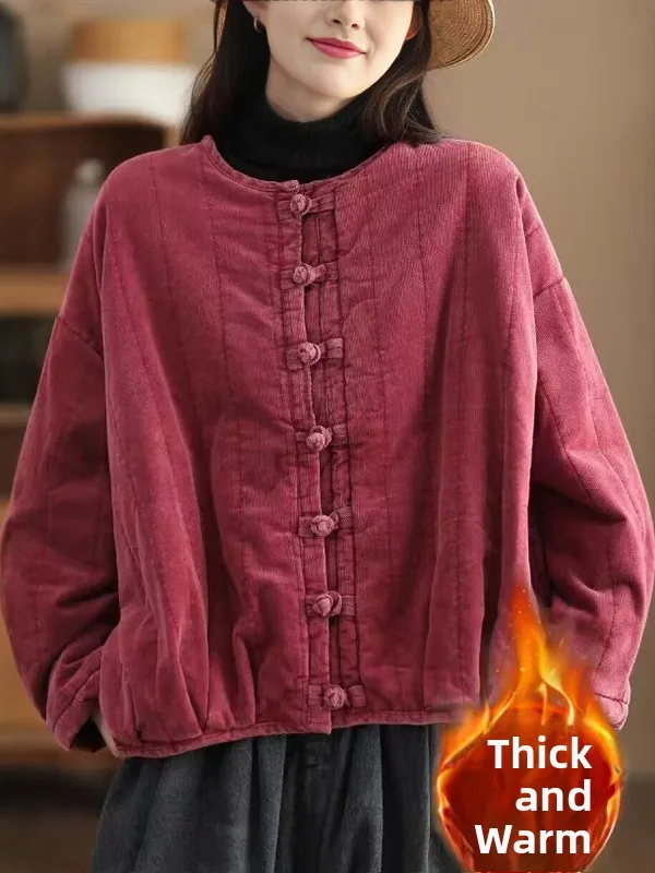 Хлопковая куртка в стиле ретро, женская теплая верхняя одежда на пуговицах больших размеров, корейское брендовое бархатное пальто, длинное свековое круглое Ne
Хлопковая куртка в стиле ретро, женская теплая верхняя одежда на пуговицах больших размеров, корейское брендовое бархатное пальто, длинное свековое круглое Ne