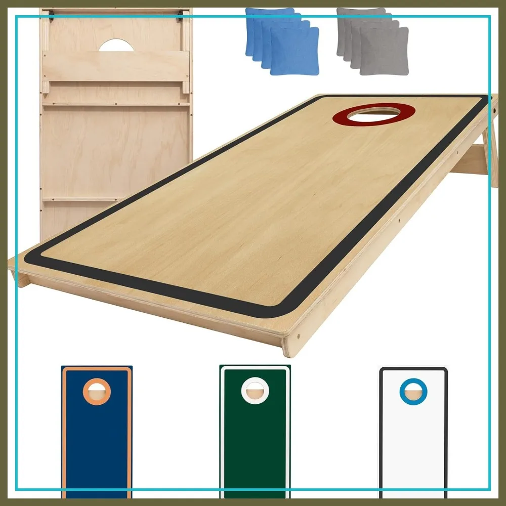 Regulation Size Cornhole Board Set - 4x2 ft, 1/2" Pine Plywood, UV Printing, Includes 8 Bean Bags
Regulation Size Cornhole Board Set - 4x2 ft, 1/2" Pine Plywood, UV Printing, Includes 8 Bean Bags