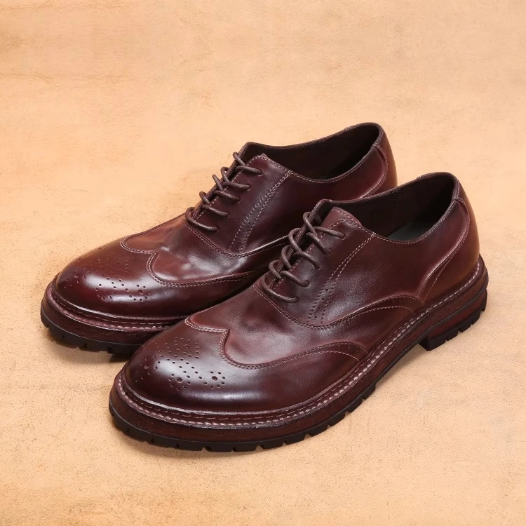 Деловые деловые туфли ручной работы из коровьей кожи, мужская обувь с резьбой, роскошные повседневные туфли дерби в стиле ретро
Деловые деловые туфли ручной работы из коровьей кожи, мужская обувь с резьбой, роскошные повседневные туфли дерби в стиле ретро