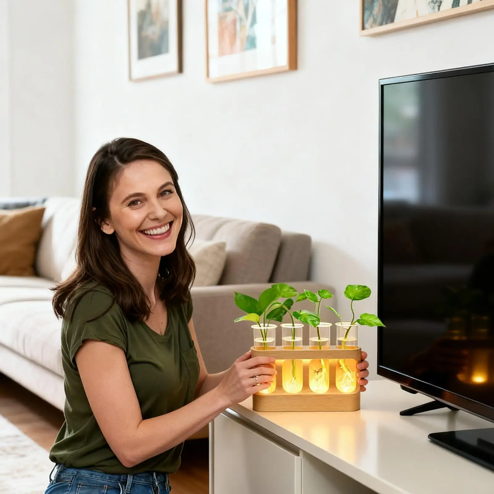 Propagation Tube For Plants Decorative Hydroponic Terrarium With LED Lights Glass Test Tubes For Hydroponic Plants For Men Women
Propagation Tube For Plants Decorative Hydroponic Terrarium With LED Lights Glass Test Tubes For Hydroponic Plants For Men Women