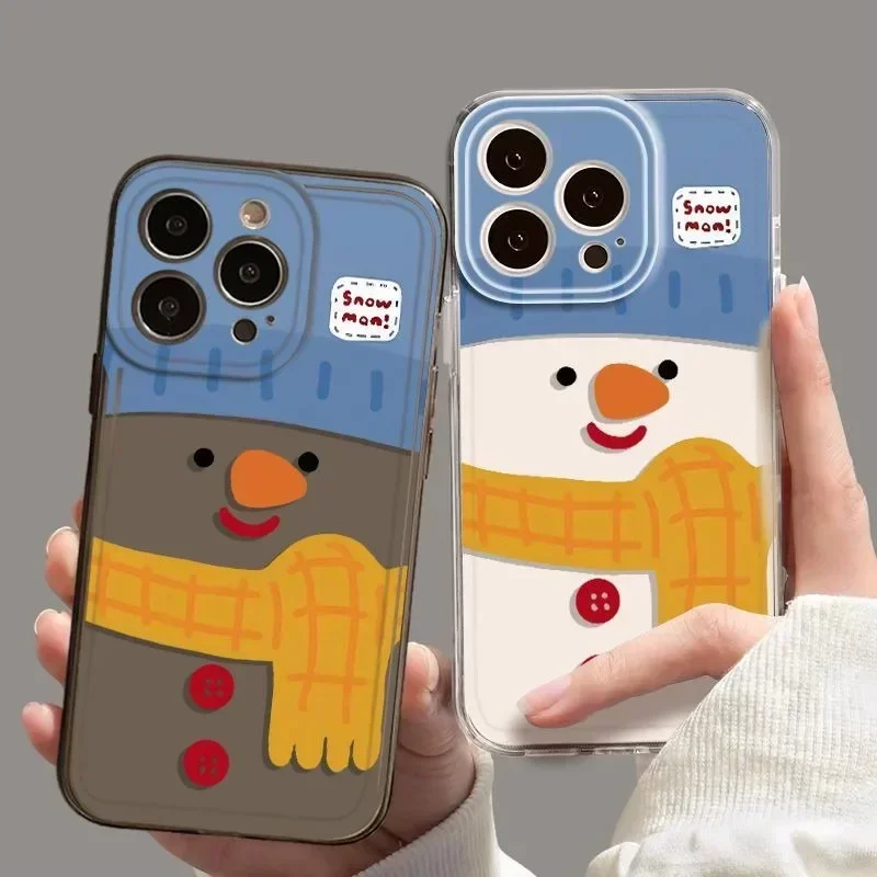 Cute Christmas Snowman Phone Case For iPhone 16 15 14 13 12 11 Pro Max Mini X XS 7 8 Plus SE 16E Shockproof Transparent Cover
Cute Christmas Snowman Phone Case For iPhone 16 15 14 13 12 11 Pro Max Mini X XS 7 8 Plus SE 16E Shockproof Transparent Cover