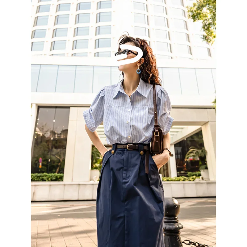 Commuting Fashion Shirt Half Skirt Set For Women 2026 Summer New Style Hong Kong Style Fashion Retro Two Piece Set
Commuting Fashion Shirt Half Skirt Set For Women 2026 Summer New Style Hong Kong Style Fashion Retro Two Piece Set