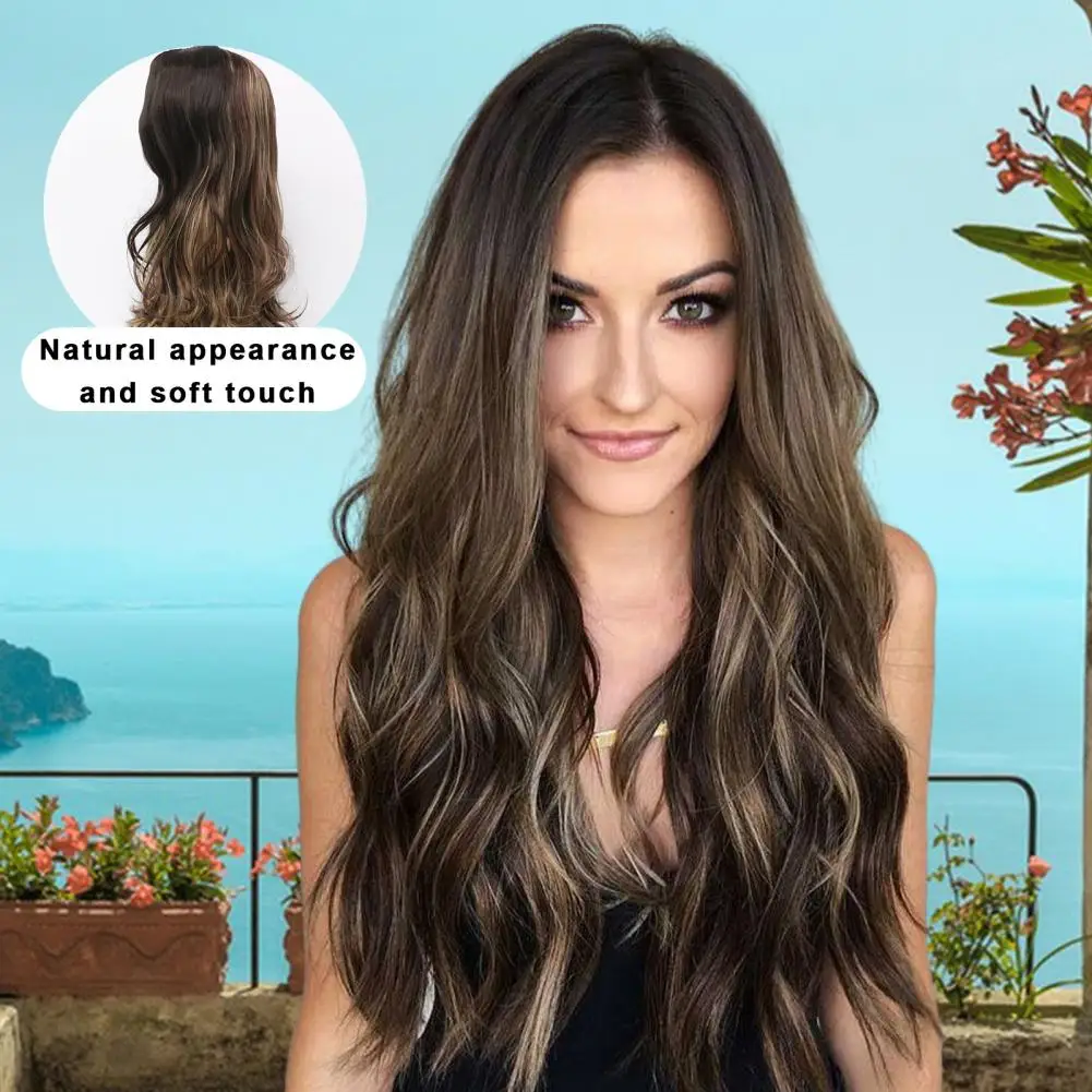 Women Long Wavy Curly Wigs Natural Look High Temperature Silk Fluffy Hair Wigs Full Lace Caps Long-Lasting Wear Fashion Centre-P
Women Long Wavy Curly Wigs Natural Look High Temperature Silk Fluffy Hair Wigs Full Lace Caps Long-Lasting Wear Fashion Centre-P